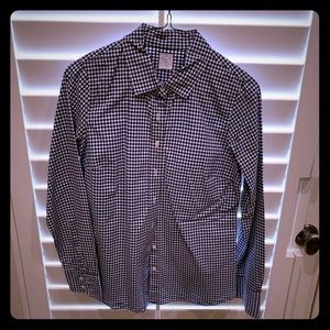 J. Crew perfect shirt Navy gingham